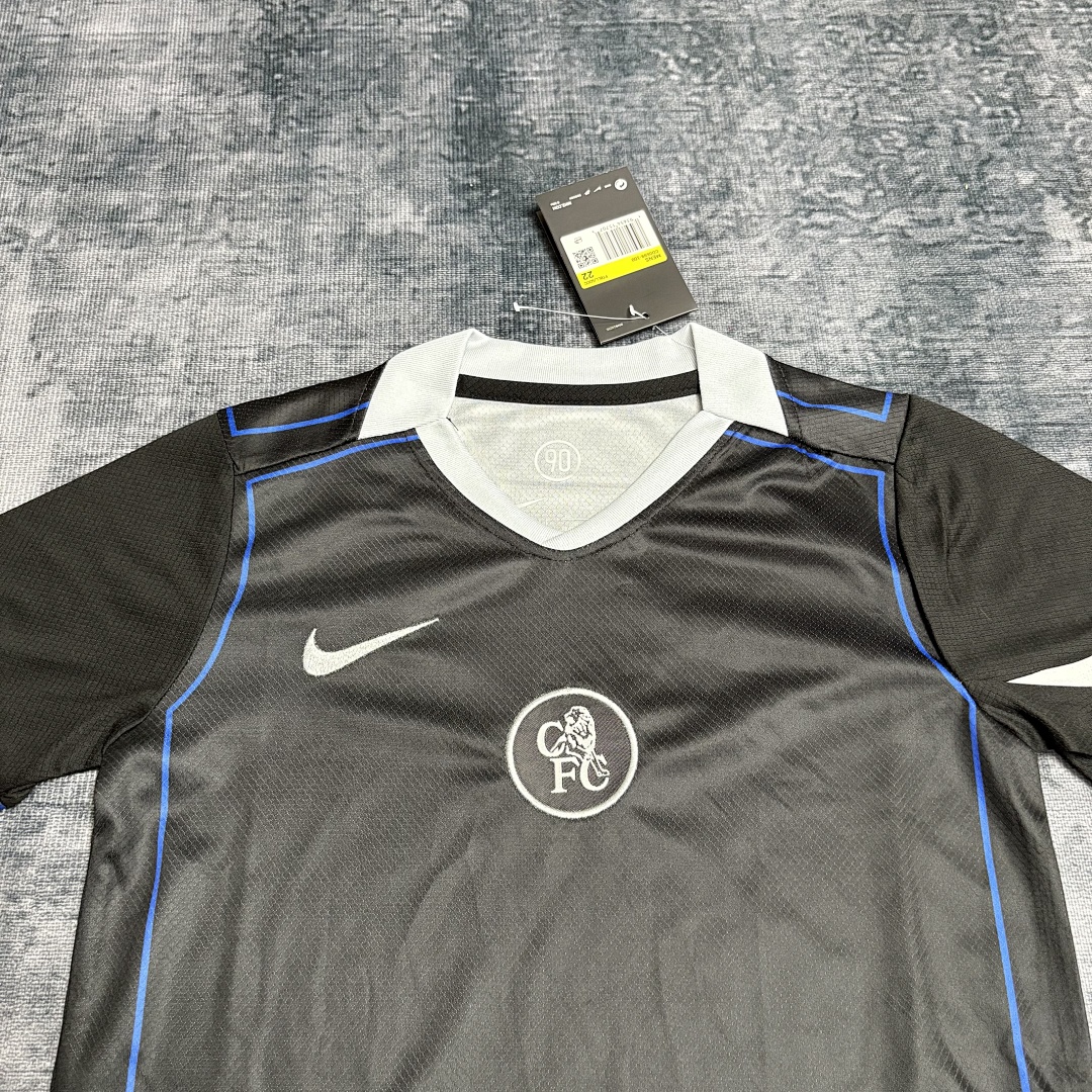 Kids Chelsea Away Jersey Set Black Blue
