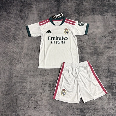 Kids 2026_27 Real Madrid Home Jersey, Sizes 16-28 01