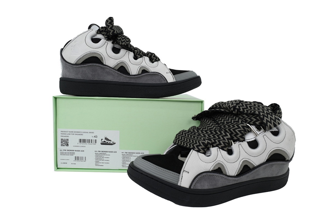LANVIN Black Whiteand Gray