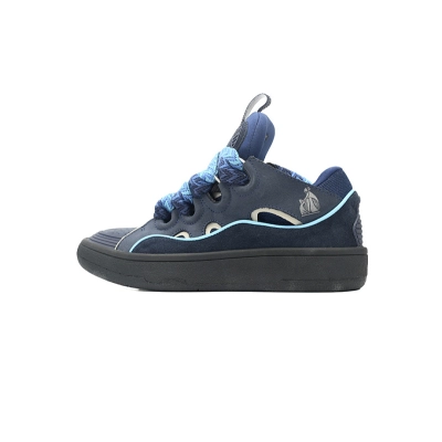 Lanvin Curb Sneaker Navy Blue 01