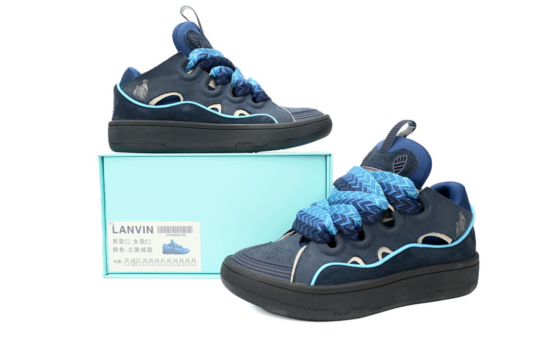 Lanvin Curb Sneaker Navy Blue