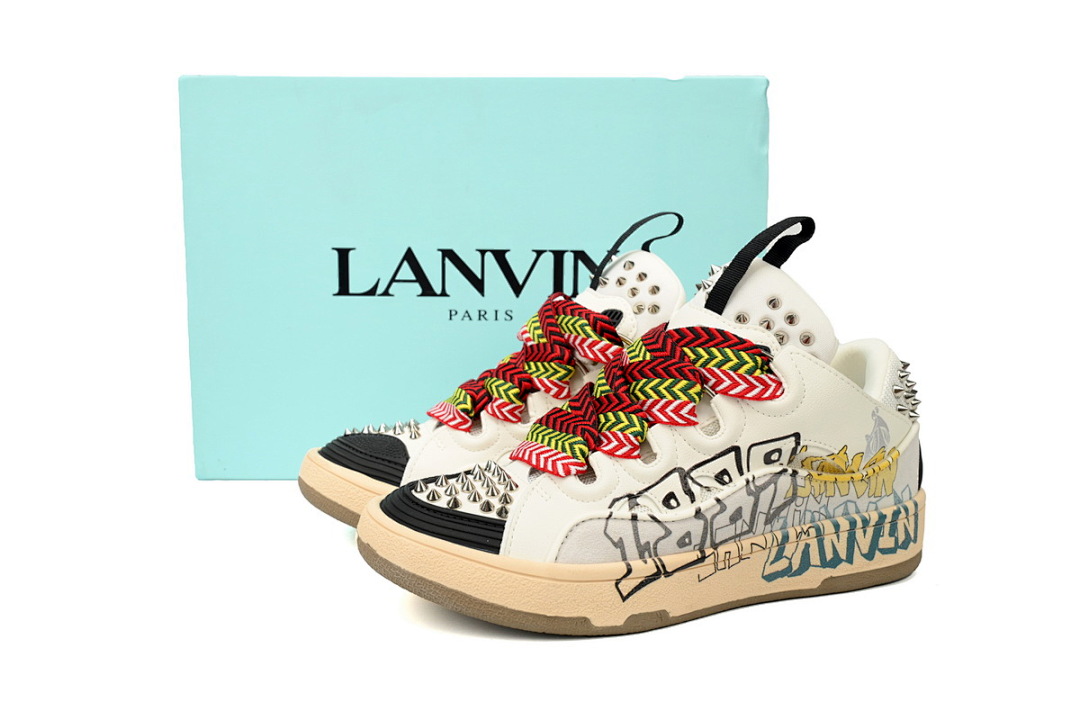 LANVIN White Black Painted