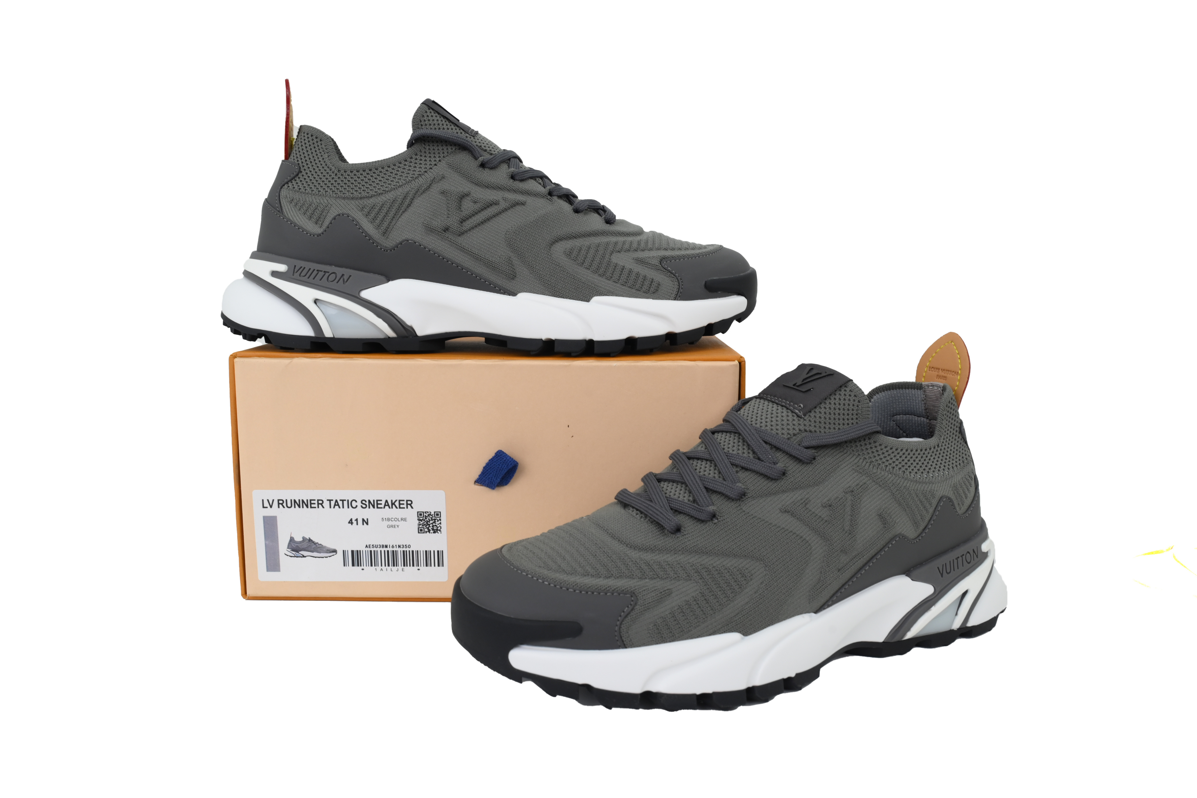 Louis Vuitton LV Runner Tatic Grey White Sneakers