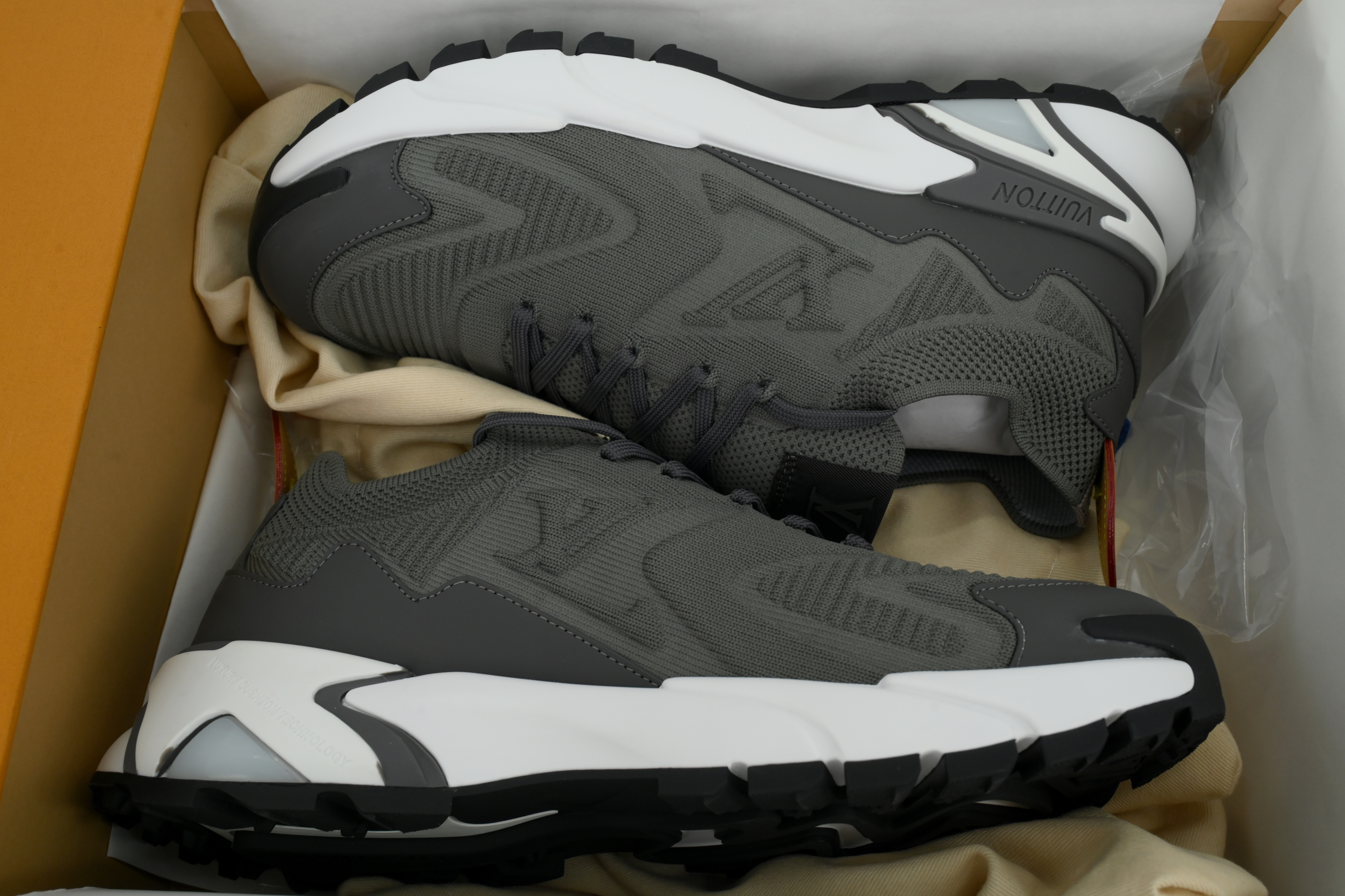 Louis Vuitton LV Runner Tatic Grey White Sneakers