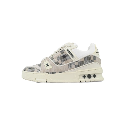 Louis Vuitton Grey White Grid 01