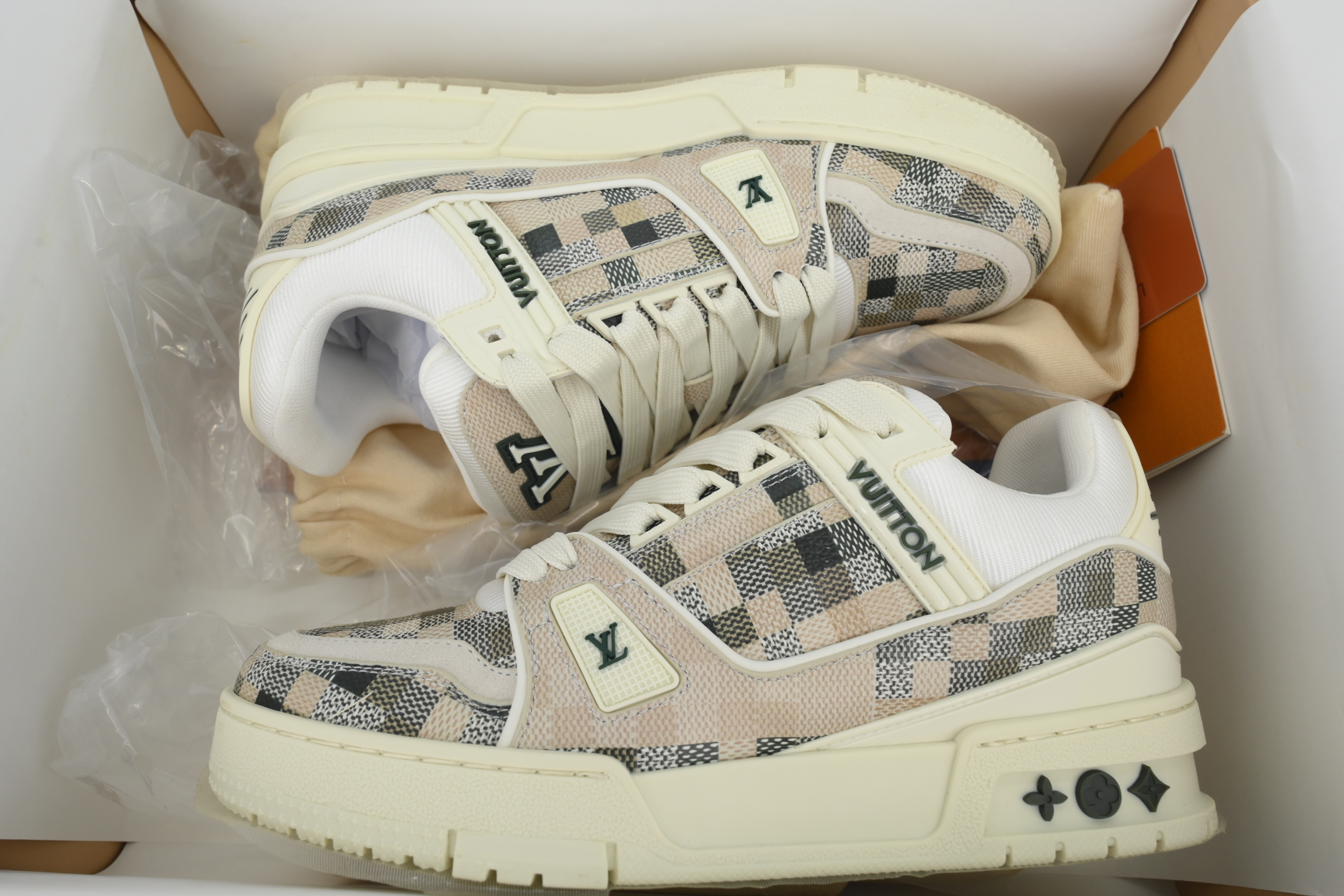 Louis Vuitton Grey White Grid