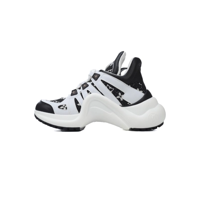 Louis Vuitton LV Archlight Black White Monogram Sneakers 01