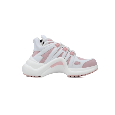 Louis Vuitton LV Archlight Pink White Mesh Leather Sneaker 02