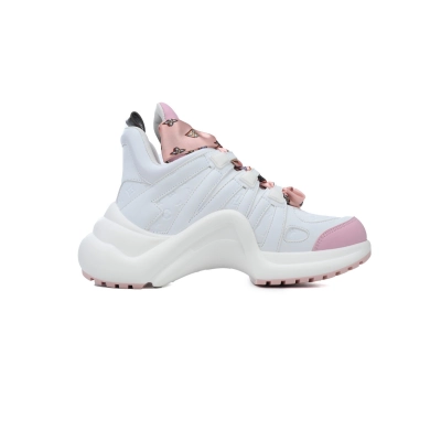 Louis Vuitton LV Archlight White Pink Ribbon Sneakers 02