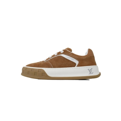 Louis Vuitton LV Skate Brown Suede Sneakers 01