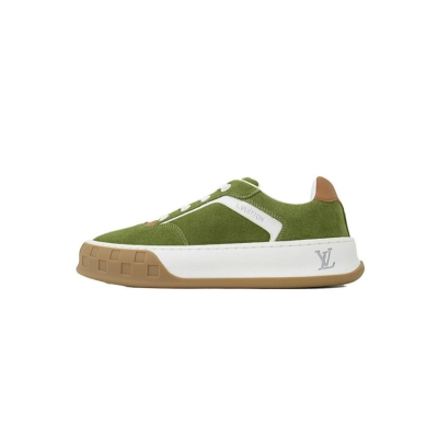 Louis Vuitton LV Skate Green Suede Sneakers 01