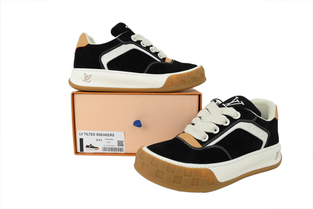 Louis Vuitton LV Tilted Black Gum Sneakers