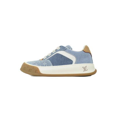 Louis Vuitton LV Tilted Light Blue Denim Sneakers 01