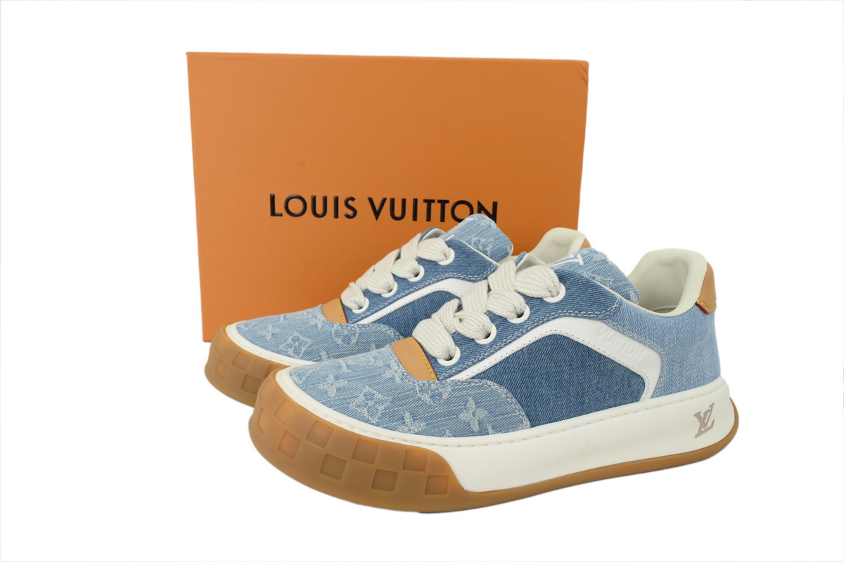 Louis Vuitton LV Tilted Light Blue Denim Sneakers