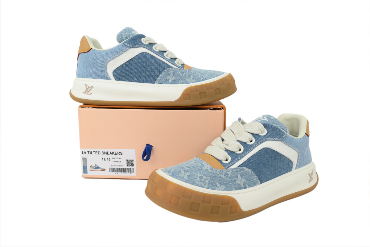 Louis Vuitton LV Tilted Light Blue Denim Sneakers