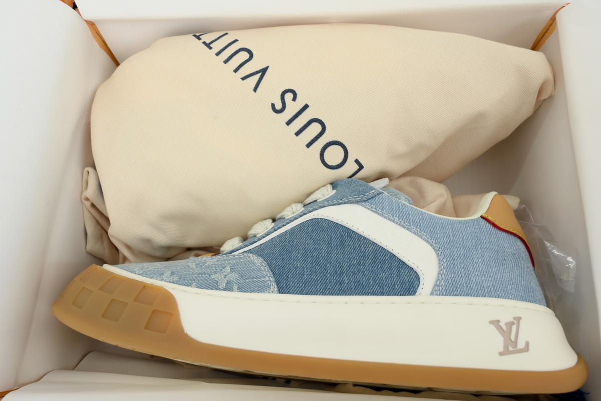Louis Vuitton LV Tilted Light Blue Denim Sneakers