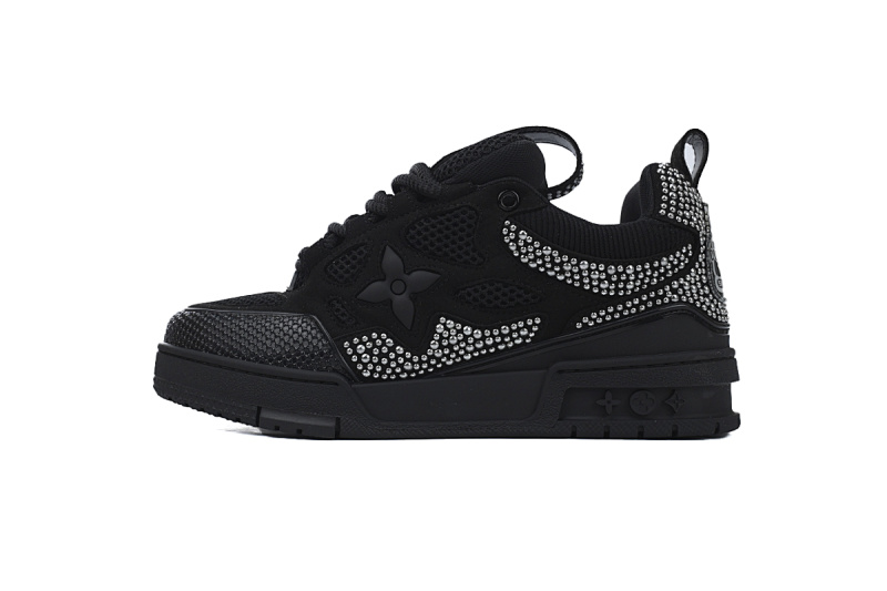 Louis Vuitton LV Trail Black Crystal Sneakers