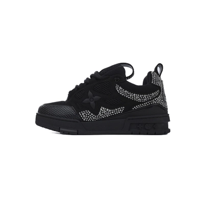Louis Vuitton LV Trail Black Crystal Sneakers 01