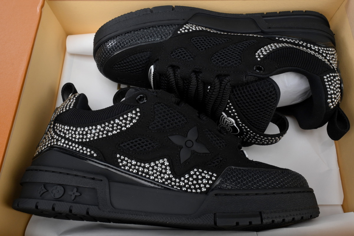 Louis Vuitton LV Trail Black Crystal Sneakers