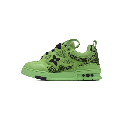 Louis Vuitton LV Trail Green Black Sneakers 01