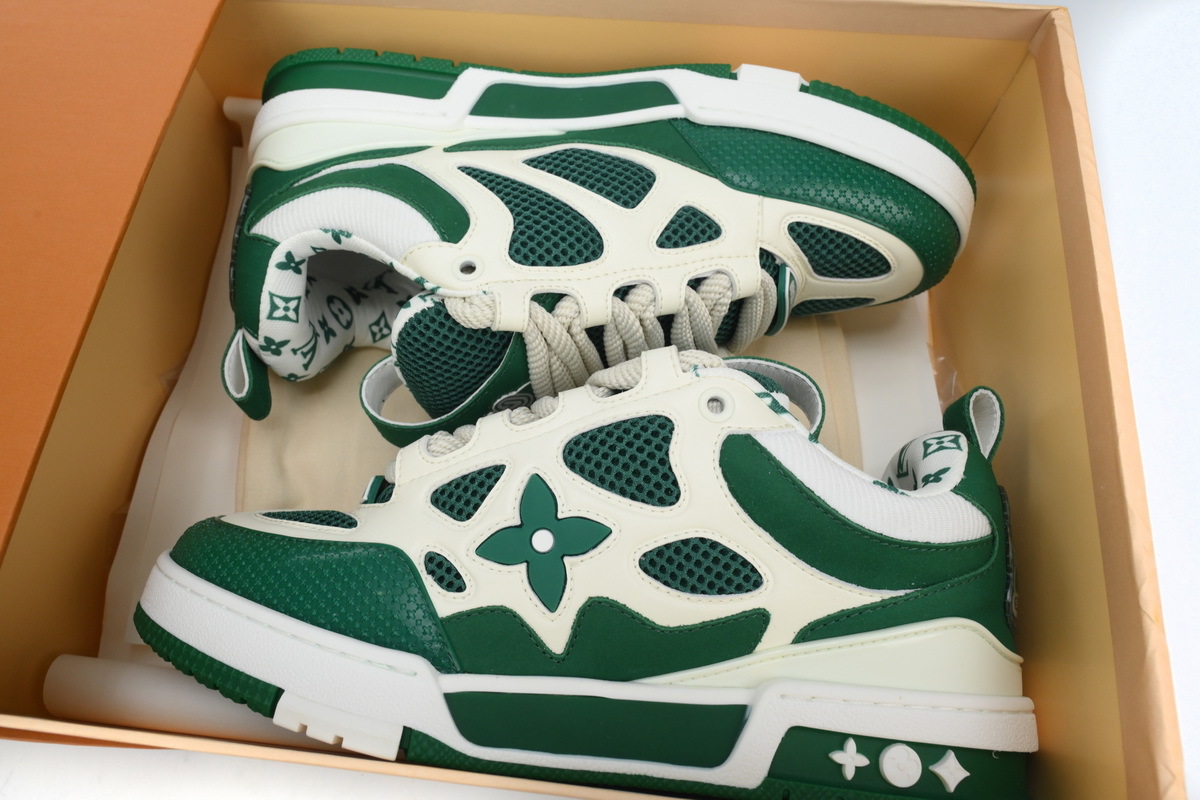 Louis Vuitton LV Trail Green White Sneakers