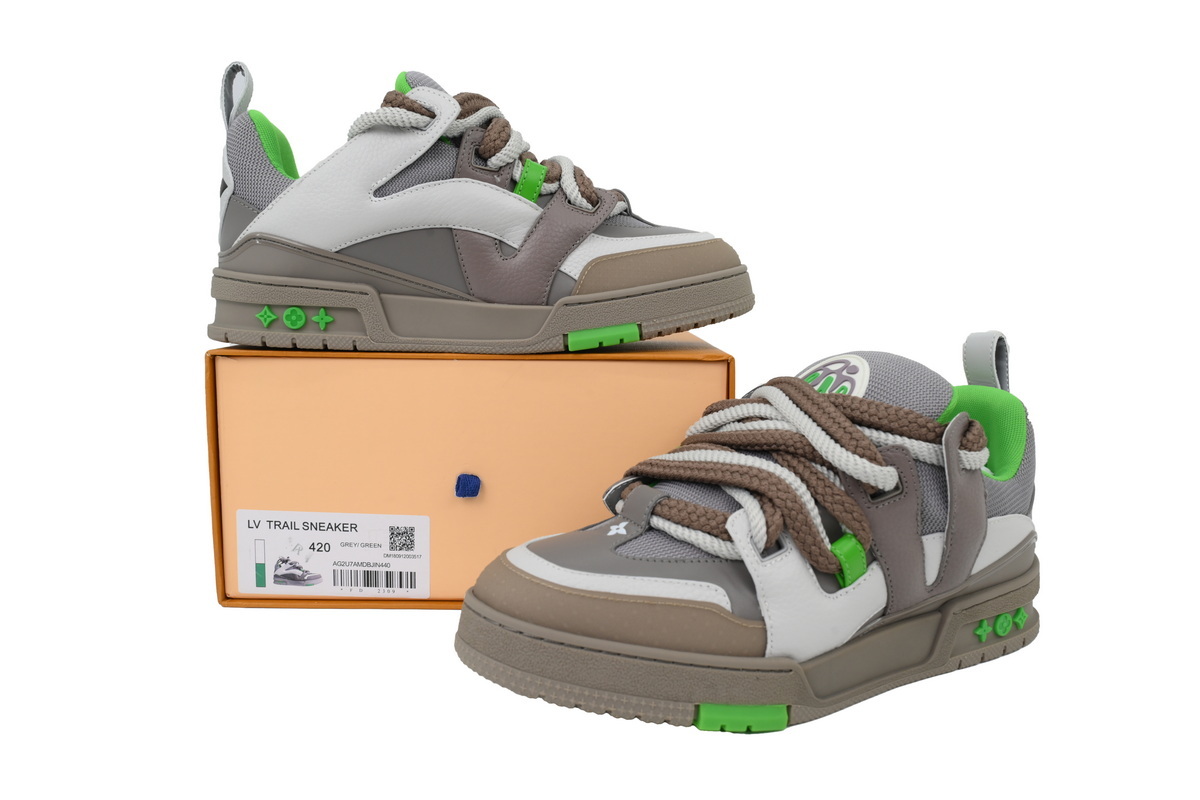 Louis Vuitton LV Trail Grey Green Sneakers
