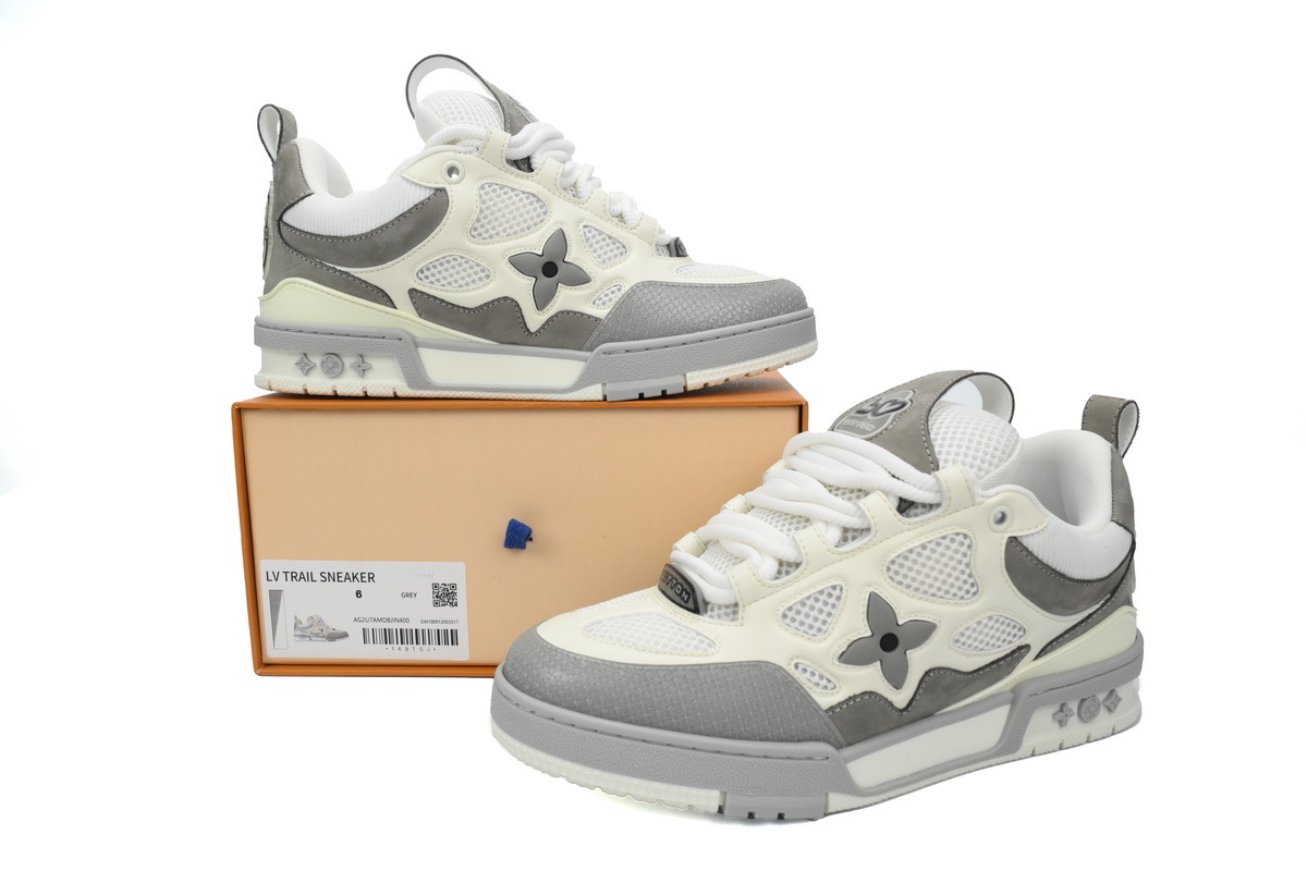 Louis Vuitton LV Trail Grey White Sneakers