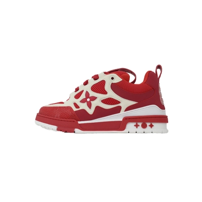 Louis Vuitton LV Trail Red White Sneakers 01
