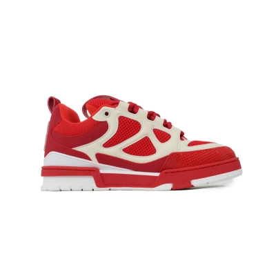 Louis Vuitton LV Trail Red White Sneakers 02