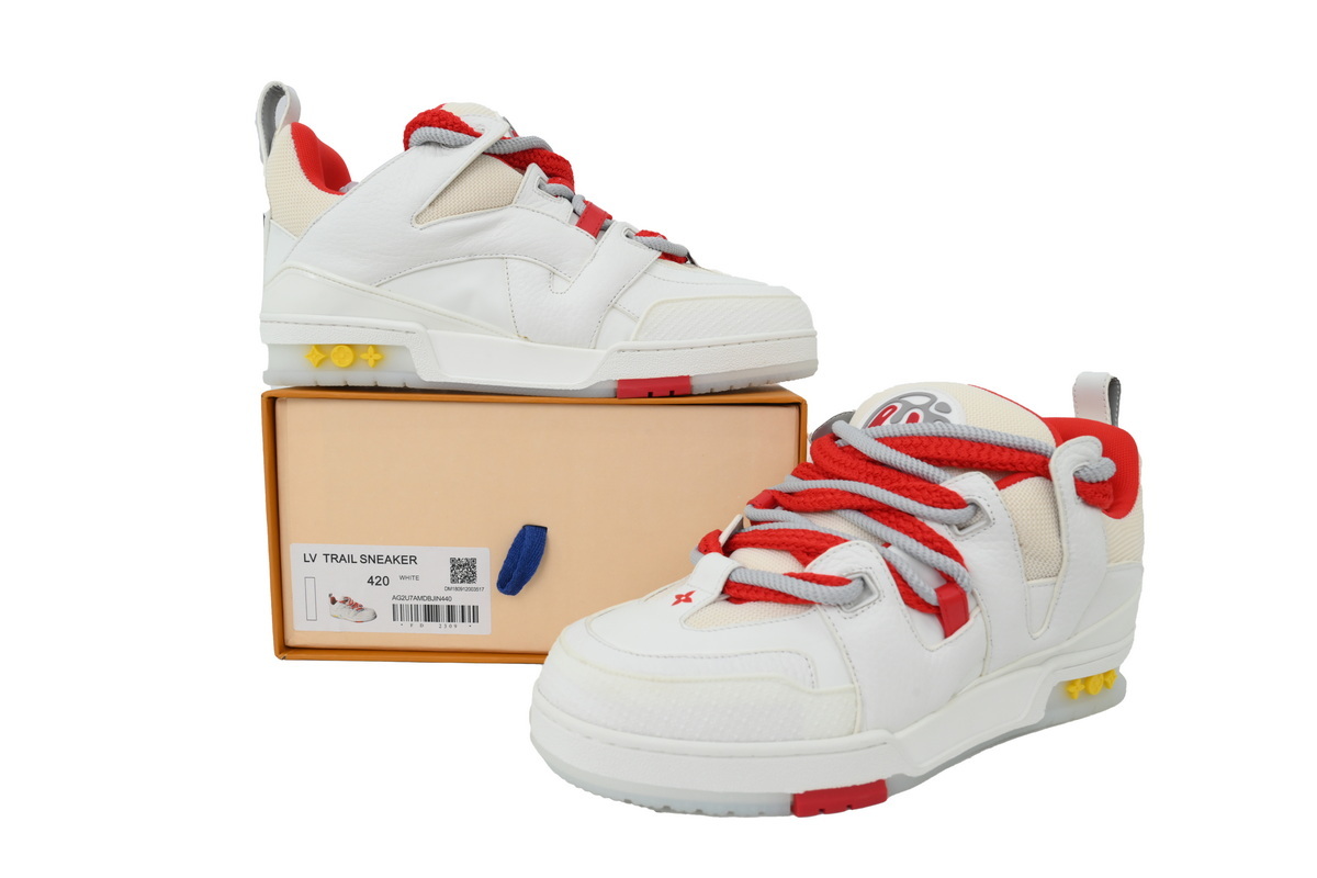 Louis Vuitton LV Trail White Red Sneakers