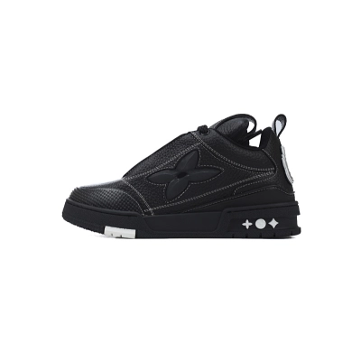 Louis Vuitton LV Trainer Black Leather Sneakers 01