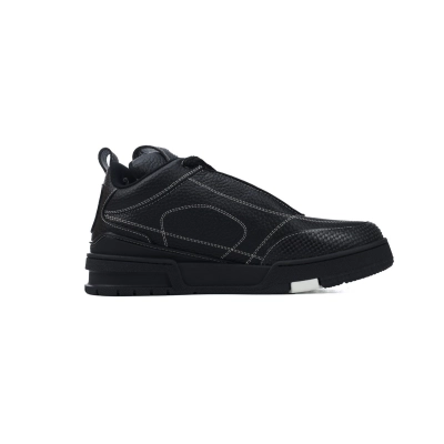 Louis Vuitton LV Trainer Black Leather Sneakers 02