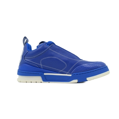 Louis Vuitton LV Trainer Blue Leather Sneakers 02