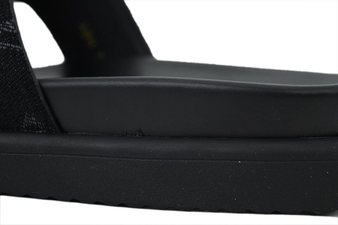 LOUIS VUITTON Oasis Mule Shoes Black Denim Fabric