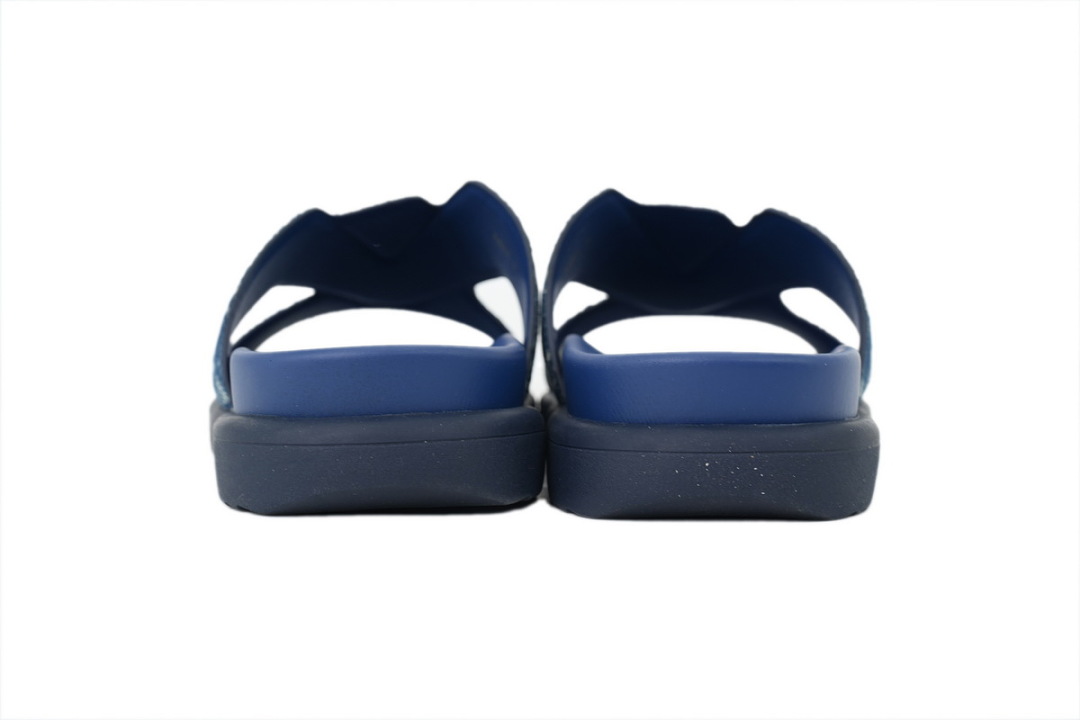 LOUIS VUITTON Oasis Mule Shoes Blue Denim Fabric