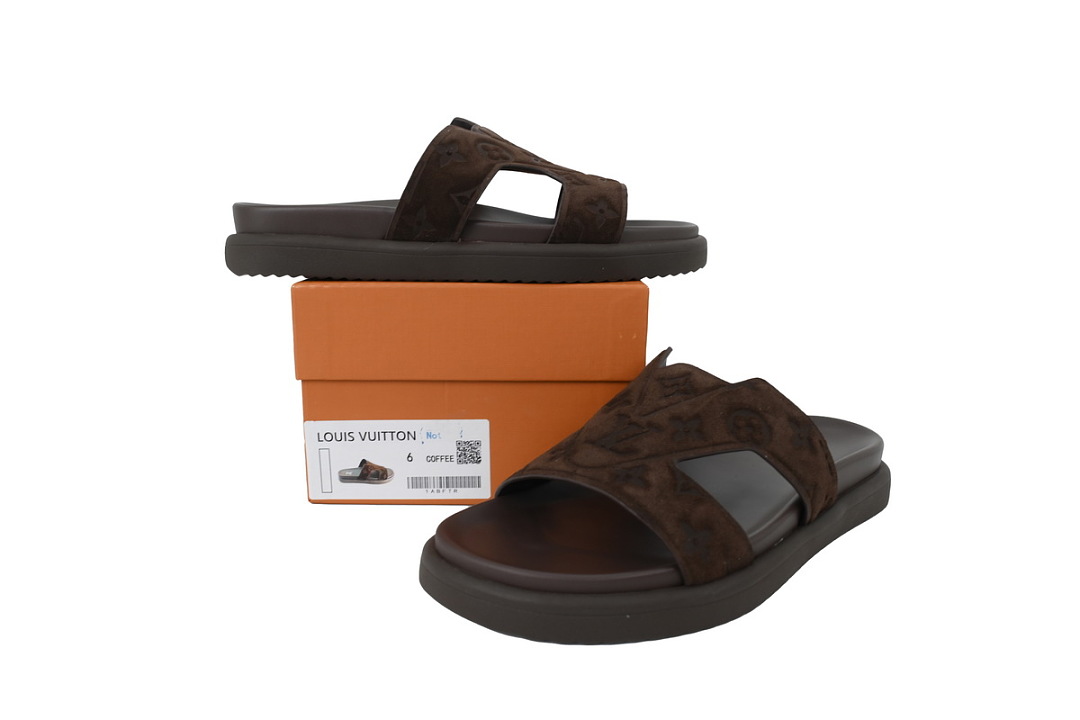 LOUIS VUITTON Oasis Mule Shoes Dark Brown