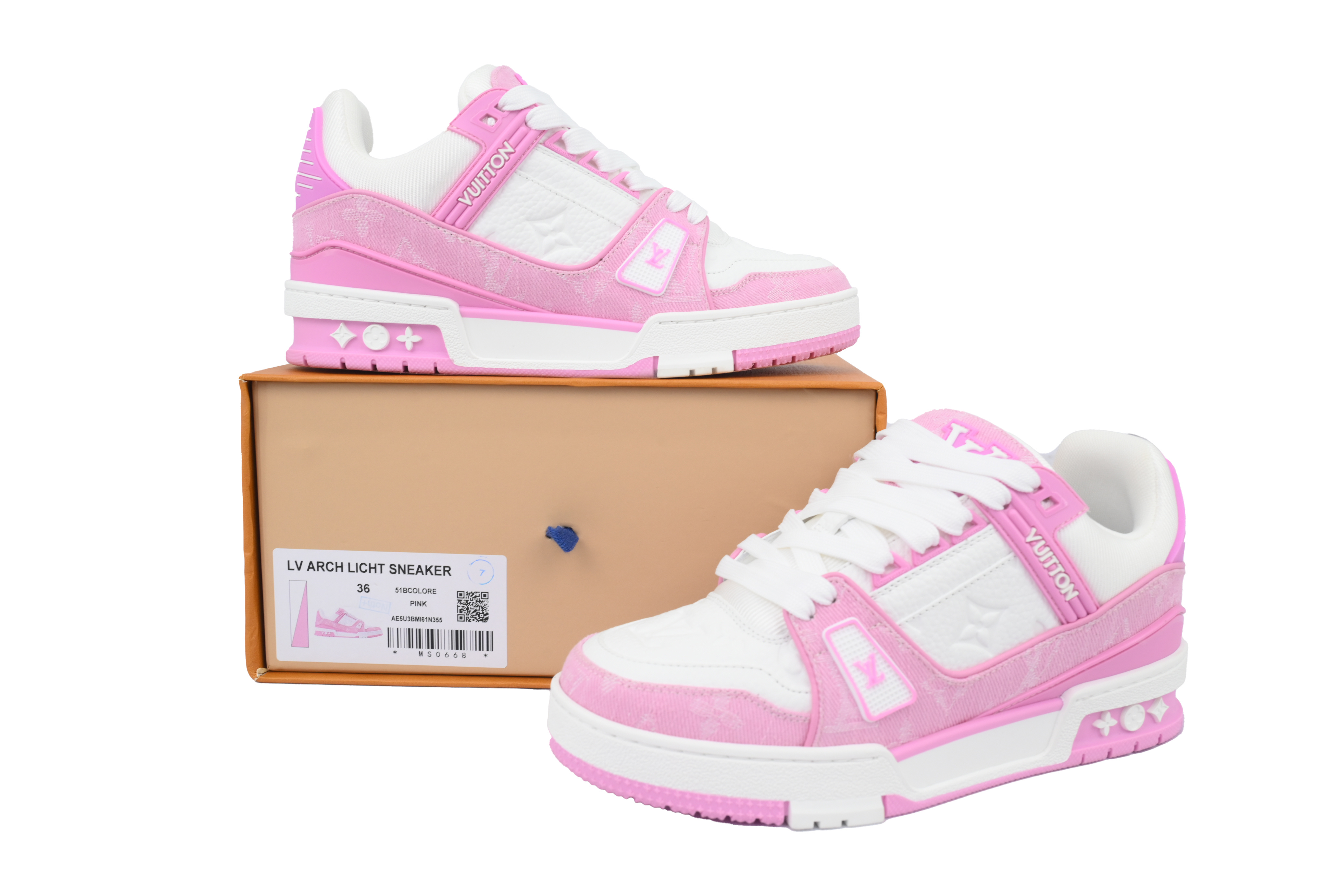 LOUIS VUITTON Pink White