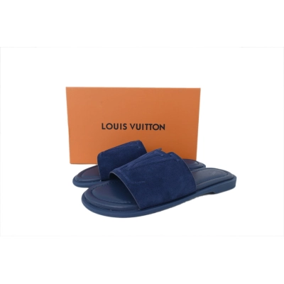 LOUIS VUITTON Portofino Shoes Blue 02