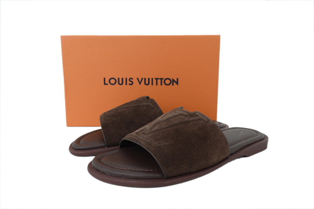LOUIS VUITTON Portofino Shoes Coffe