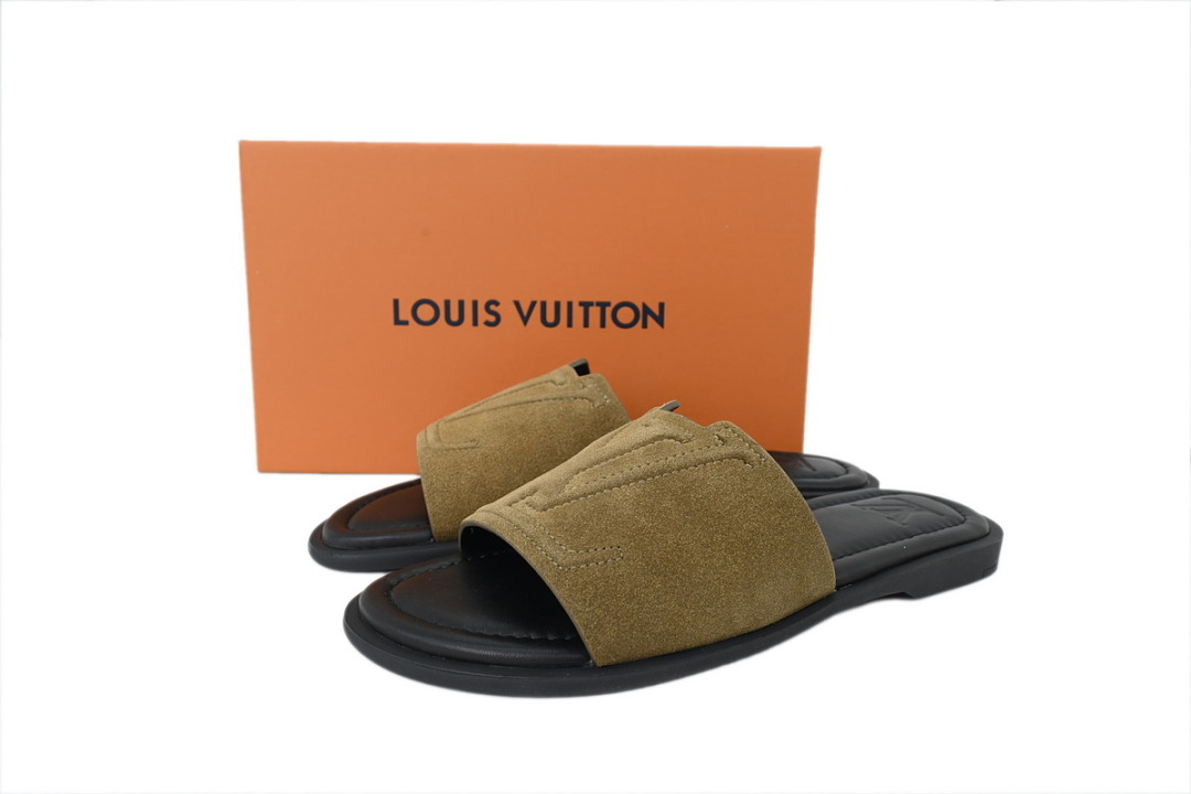 LOUIS VUITTON Portofino Shoes Khaki