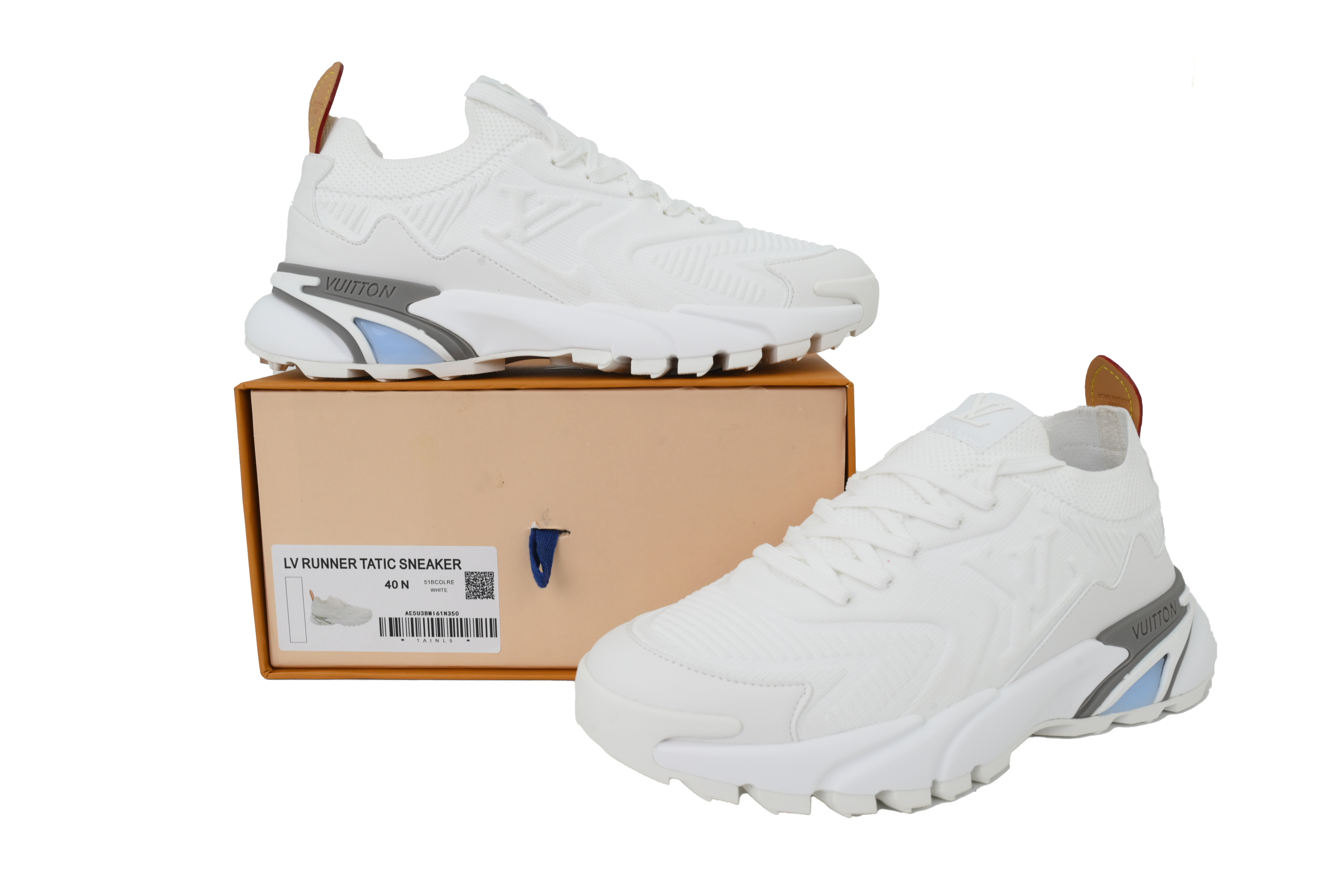 Louis Vuitton LV Runner Tatic White Grey Sneakers