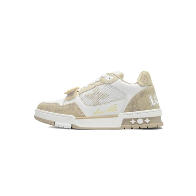 Baskets Louis Vuitton Beige et Blanc 01