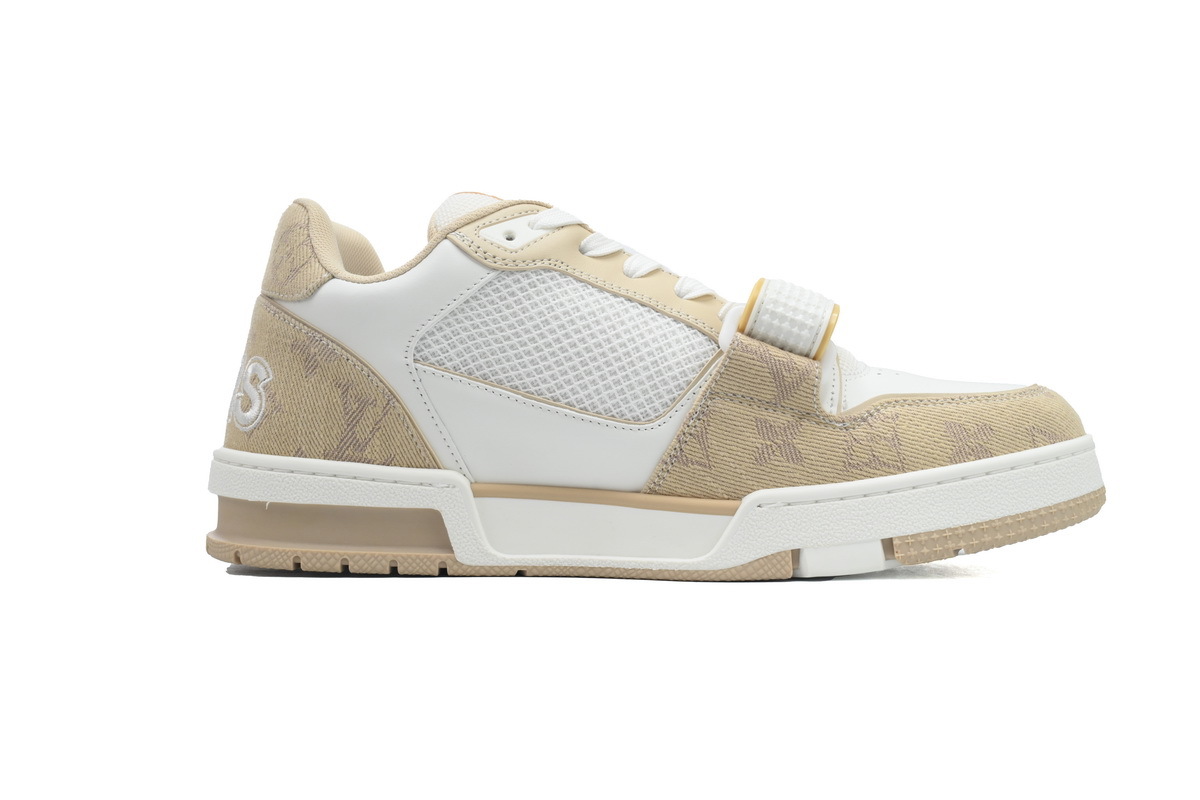 Zapatillas Louis Vuitton, color beige y blanco