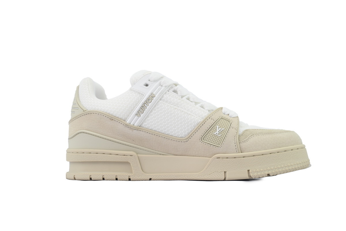 Zapatillas Louis Vuitton, color beige y blanco