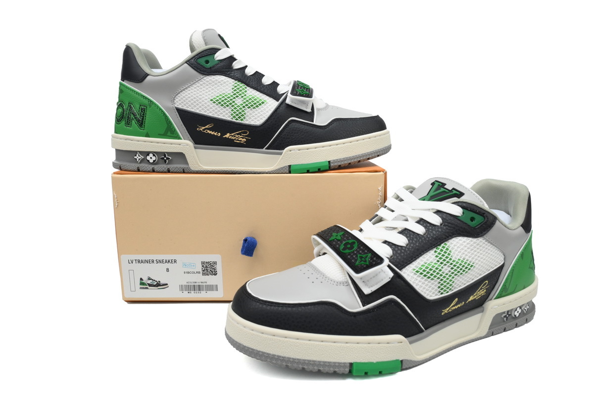 Louis Vuitton Trainer Black Green