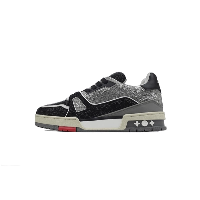 LOUIS VUITTON Baskets Noir Gris 01