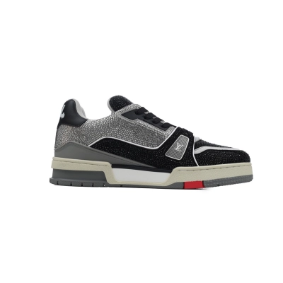 LOUIS VUITTON Baskets Noir Gris 02