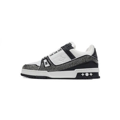 LOUIS VUITTON Trainer Black White grey 01