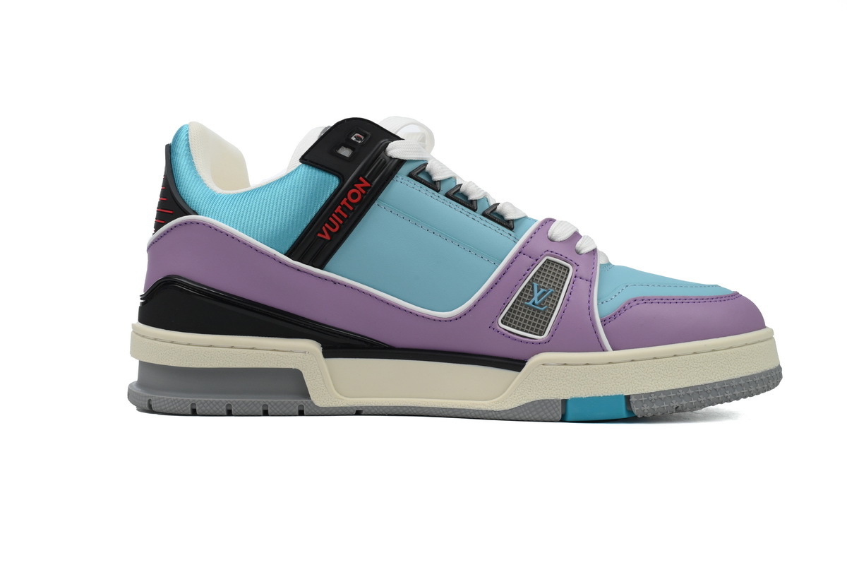 Baskets Louis Vuitton bleu et violet