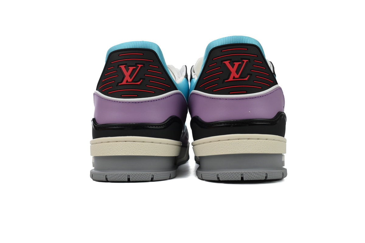 Baskets Louis Vuitton bleu et violet